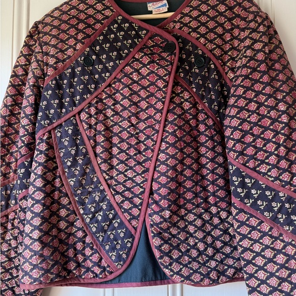 Vintage Adini Indian Block Print Quilted Jacket - Picture 15 of 15